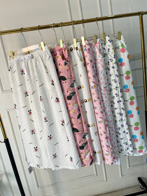Cute Print Summer Pants with Pockets